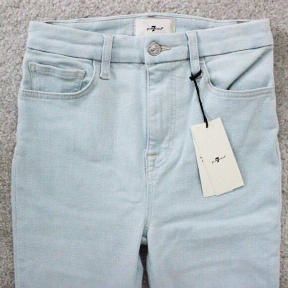 NEW 7 for All Mankind UHR High Rise Light Wash Skinny Ankle Denim Jeans, Size 26 - Picture 5 of 11